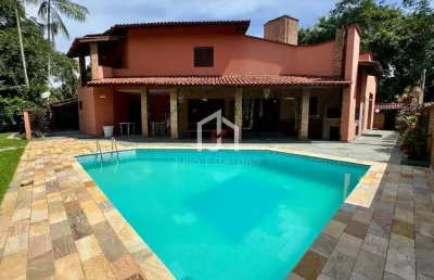 Casa em condomínio fechado com 6 quartos à venda na praia do itamambuca, ubatuba  por r$ 3.200.000