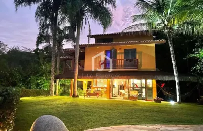 Casa em condomínio fechado com 4 quartos à venda na praia do pulso, ubatuba  por r$ 6.000.000