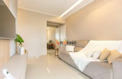 Apartamento semimobiliado com 2 dormitórios à venda, 58 m² por r$ 385.000 - capão raso - curitiba/pr