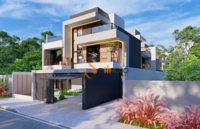 Sobrado com 3 dormitórios sendo 3 suítes, 160 m² por r$ 1.290.000 - jardim das américas - curitiba/pr