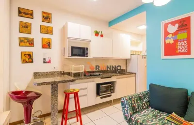 Studio mobiliado com 1 dormitório à venda, 27 m² - centro - curitiba/pr