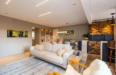 Apartamento mobiliado com 3 suítes e 4 vagas à venda, 128 m² por r$ 1.949.000 - água verde/ portão - curitiba/pr