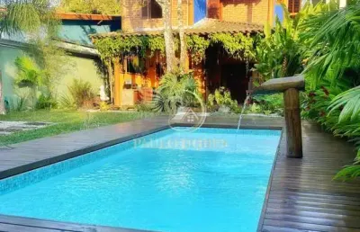 Casa luxuosa à venda a menos de 120 mtrs da praia do perequê-açú ubatuba-sp