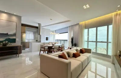Lindo apartamento de alto padrão frente mar , meia praia, itapema - sc