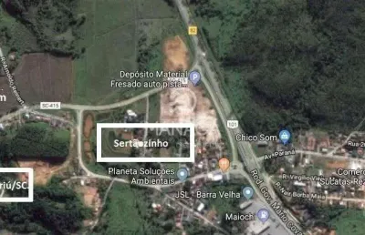 Área à venda, 19541 m² por r$ 1.600.000,00 - sertãozinho - barra velha/sc