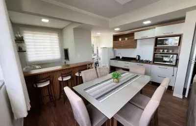 Apartamento vista mar, mobiliado, 3 quartos sendo 1 suíte, garagem coberta