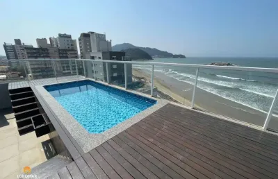 Cobertura frente mar com piscina privativa e vista mar definitiva, com 3 dormitó