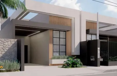 Casas com dois dormitórios, à apenas 650m do mar, á venda no bairro itacolomi, e