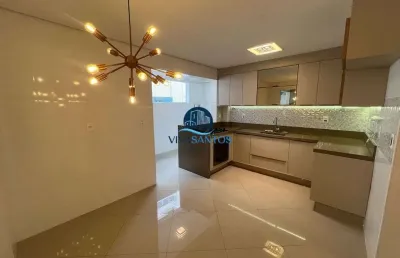 Apartamento com 2 dormitórios com vista mar em santos-sp