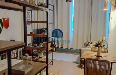 Apartamento com 32m2 em são vicente na quadra da praia