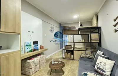 Apartamento 1 dormitório na ponta da praia em santos-sp
