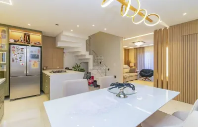 Casa em condomínio fechado com 4 quartos à venda na rua cristiano strobel, xaxim, curitiba, 186 m2 por r$ 1.350.000