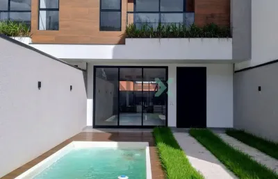 Sobrado alto padrão 3 suítes 2 vagas são francisco de assis, lot terras altas, em camboriú-sc