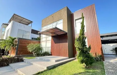 Magnífica casa mobíliada à venda no condomínio disegno barra da tijuca de 600m² com 4 suítes terraço piscina sauna churrasqueira 4 vagas de garagem