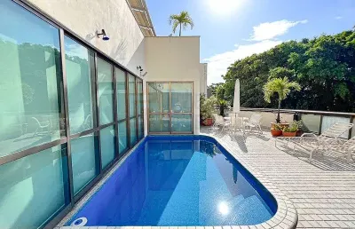 Espetacular cobertura à venda no jardim oceânico de 476m² com 4 quartos sendo 2 suítes 1 master com closet varanda gourmet piscina sauna 3 vagas garag