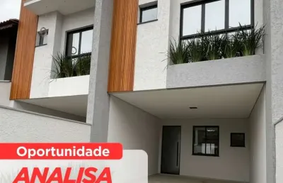 Sobrado geminado alto padrão para venda em joinville, bom retiro, 3 dormitórios, 1 suíte, 3 banheiros, 2 vagas