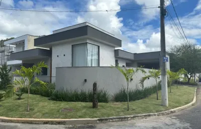 Casa linear 3 quartos em condomínio; casa na estrada do cachamorra