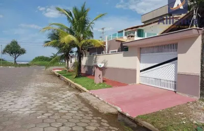 Casa com 4 suítes frente pro mar à venda, 250 m² de construção terreno 360mts²por r$ 1.200.000 - cibratel ii - itanhaém/sp