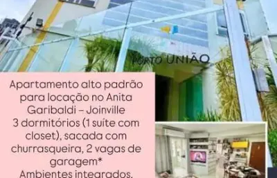 Apartamento com 3 quartos para alugar na rua porto união, 3, anita garibaldi, joinville por r$ 4.000