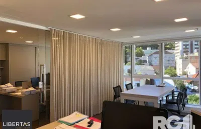 Sala para alugar totalmente mobiliada e decorada, 52 m² privativos divididos em 2 ambientes com vaga.