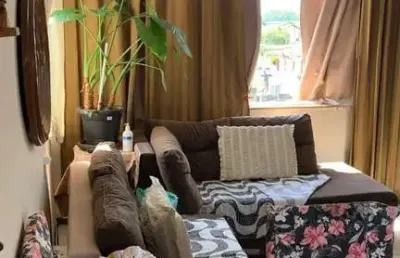Apartamento semi mobiliado, 2 dormitórios, 1 suíte, 1 vaga, bairro vila marcia