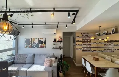 Apartamento mobiliado com 2 dormitórios 1 suíte e 1 vaga no cristo redentor