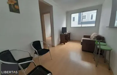 Apartamento mobiliado de 2 dormitórios, 1 suíte e 1 vaga