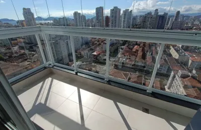Prédio novo com área de lazer!o melhor um dormitório premium de santos!