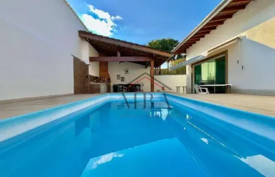 Locação anual - casa com 3 dormitórios para alugar, 175 m² por r$ 5.500/mês - jardim albamar - guarujá/sp