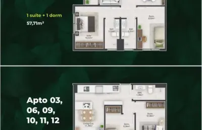 Apartamento com 2 quartos à venda na Rua Álvaro Medeiros Santiago, 100, Areias, São José
