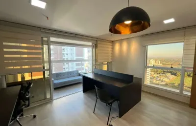 Palhano premium - sala comercial para locação na gleba palhano com lavabo, cozinha, sacada e uma va