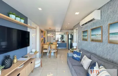 Apartamento com 2 quartos totalmente mobiliado pé na areia na praia do bessa