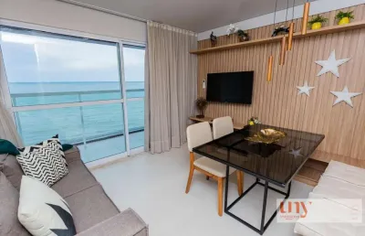 Apartamento beira mar, pé na areia com 2 quartos no bairro jardim oceania
