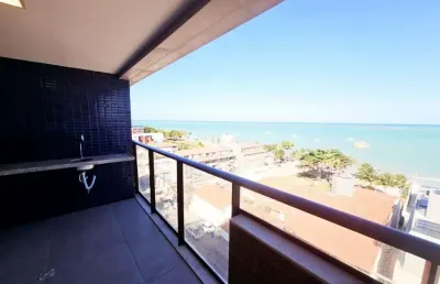 Apartamento novo com 3 quartos e vista defiitiva para o mar em camboinha