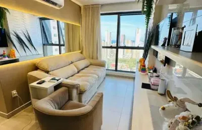Apartamento com 2 quartos em andar alto todo mobiliado em manaíra