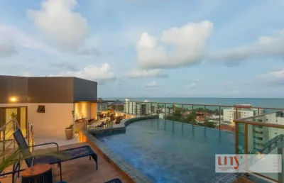Apartamento novo com 60 m² e 2 quartos na praia do poço