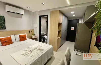 Unidade no way bossa - flat mobiliado com varanda no jardim oceania a 50 metros da praia