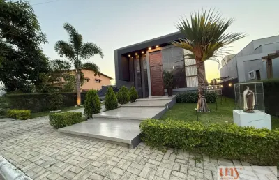 Casa com 3 suítes, área gourmet e piscina aquecida no condomínio caminhos da serra em bananeiras