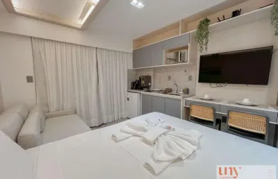 Flat novo com 18 m² no beach haus na beira mar do jardim oceania