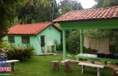 Excelente chácara com escritura de 1.500 m²/ casa sede/piscina/espaço gourmet à venda em santa isabel