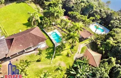 Excelente sitio de 36.000 m²/4 casas/rancho gourmet/piscina e represa à venda em juquitiba
