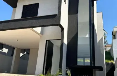 Excelente casa de alto padrão com 360 m²/3 suites/4 vagas/piscina/espaço gourmet à venda no condomínio buona vitta em atibaia