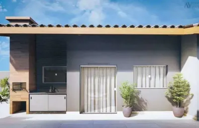 Casa em construção com 2 quartos e piscina em itanhaém.