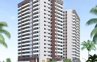 Apartamento frente mar com piscina em praia grande.