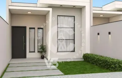 Casa nova à venda com 2 quartos moderna, conjunto c, foz do iguacu - pr