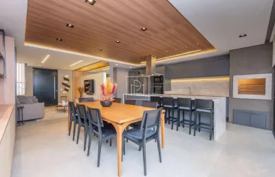 Casa em condomínio fechado com 3 quartos à venda na rua paulo pampuche, 316, campo comprido, curitiba, 243 m2 por r$ 1.998.000