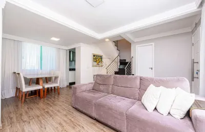 Casa em condomínio fechado com 3 quartos à venda na rua cora coralina, 110, santa cândida, curitiba, 167 m2 por r$ 730.000