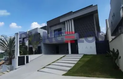 Sobrado de luxo em condomínio no residencial real park em arujá-sp: 4 suítes, 2 salas, 5 banheiros, 282m².