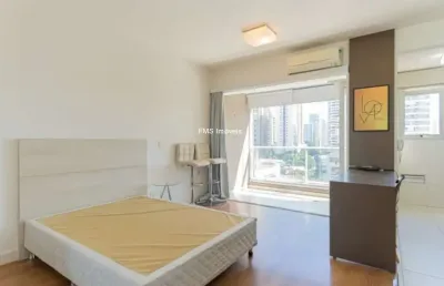 Studio para locação no brooklin com 1 suíte, 1 banheiro, 1 vaga, 33m².