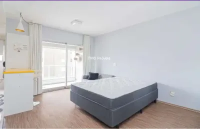 Studio para locação no brooklin com 1 suíte, 1 banheiro, 1 vaga, 33m².